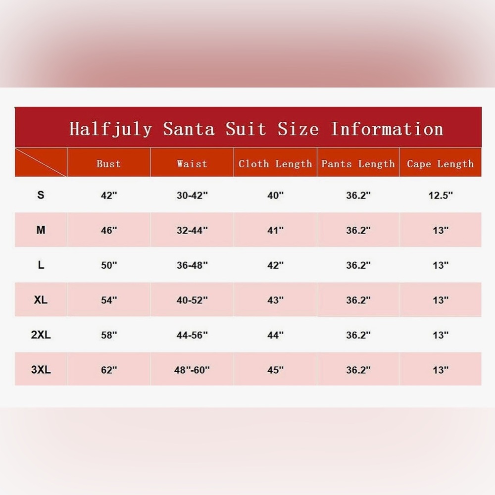 🔴🔴🔴***SOLD ***Men's Adult Santa Suit Costume Set Christmas Holiday🔴🔴🔴 - Picture 9 of 9